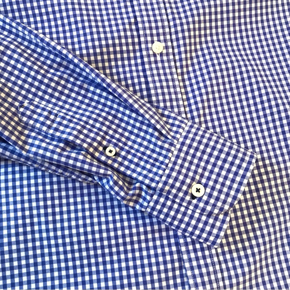 UNTUCKit Blue Check Long Sleeve Button Down - Picture 6 of 14